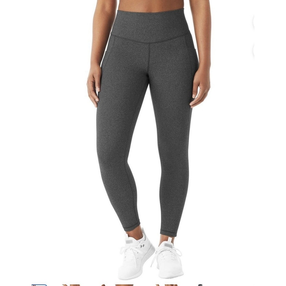 New Members Mark Womens Gray High-Rise Ankle Leggings‎ Size M